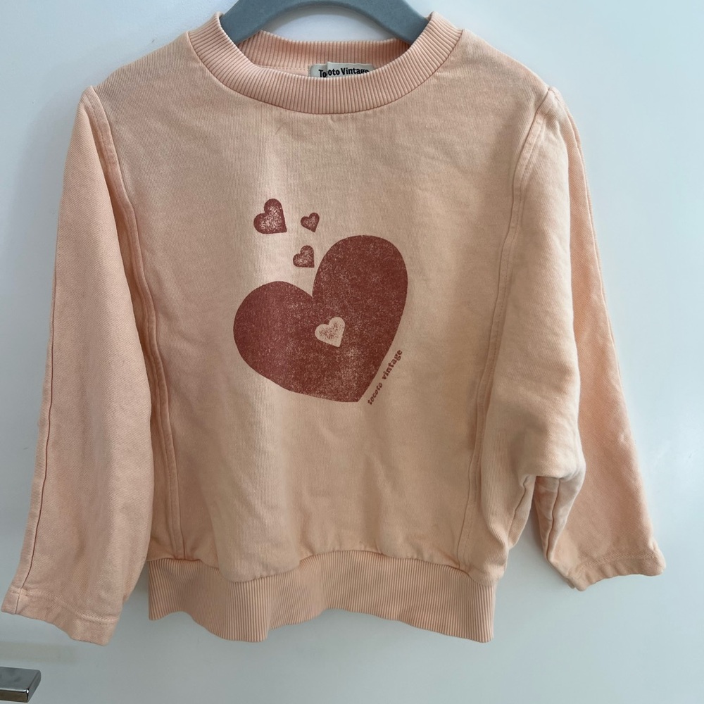 Peach Heart Kids Sweatshirt